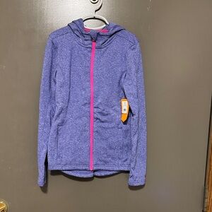 Avia Girls Purple Hoodie with Pink Zipper